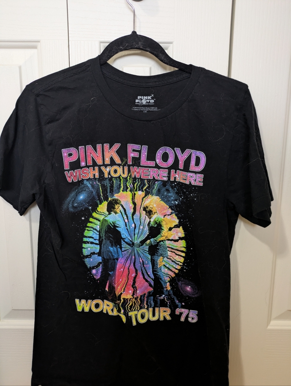 Pink Floyd x Hot Topic Black Band Logo Tee with White Print